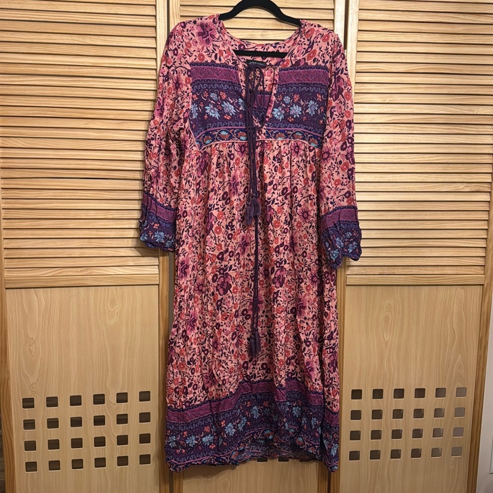 Lance Cadel Pink & Purple Floral Dress